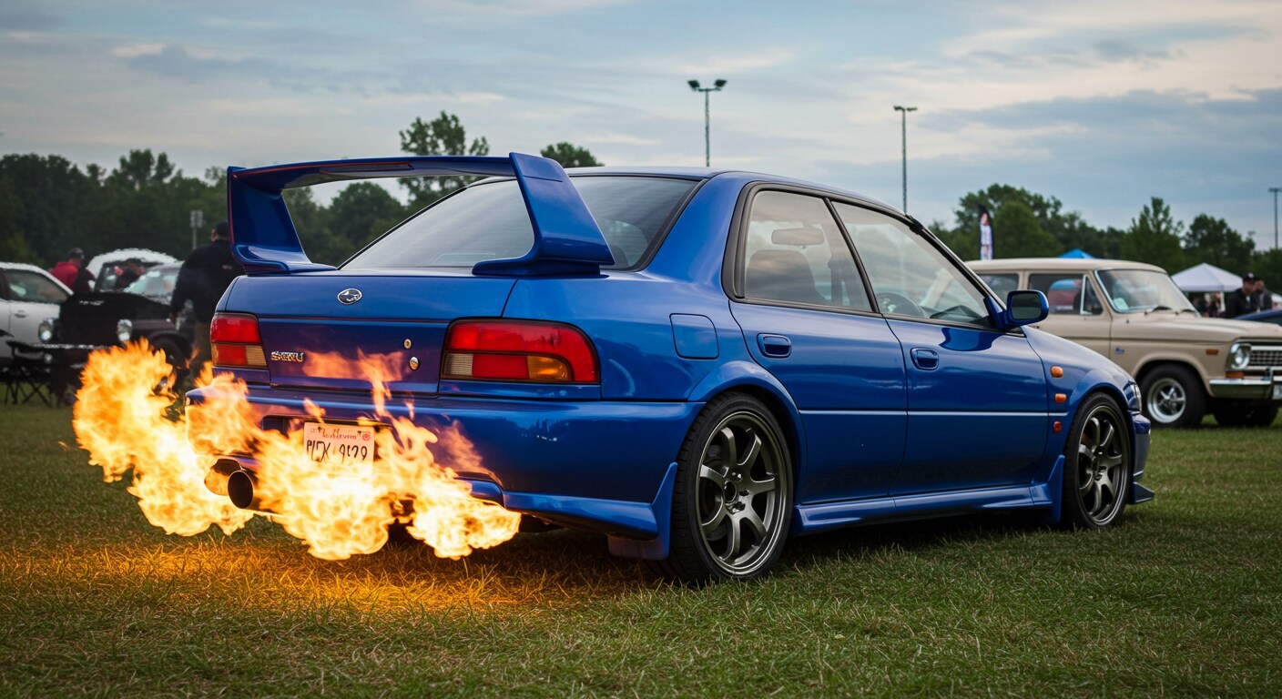 スバルインプレッサWRX アフターファイヤー