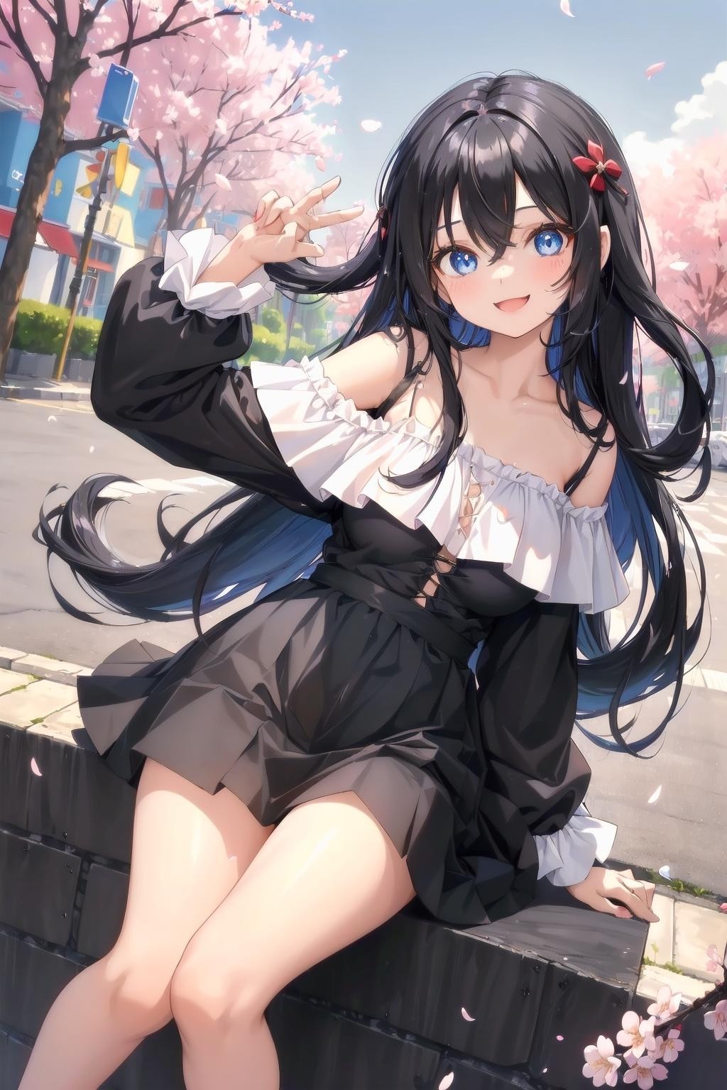 桜とオフショル