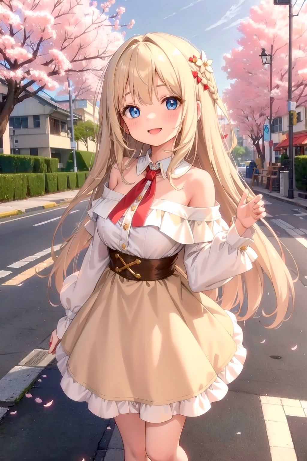 桜とオフショル