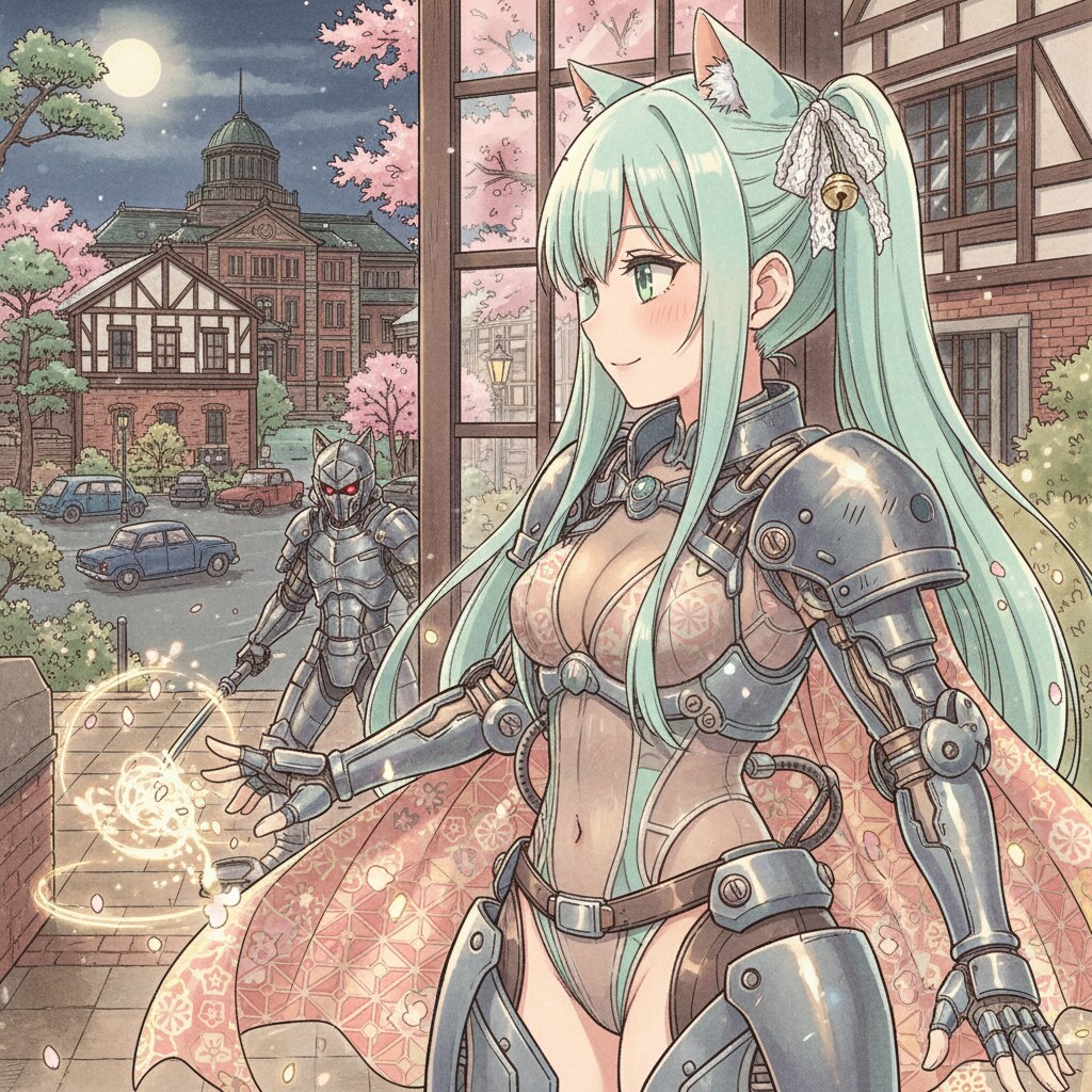 みどツイにゃん。戦う
