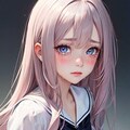 涙目銀髪女の子 3枚目