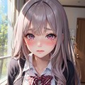 涙目銀髪女の子 2枚目