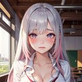 涙目銀髪女の子 4枚目