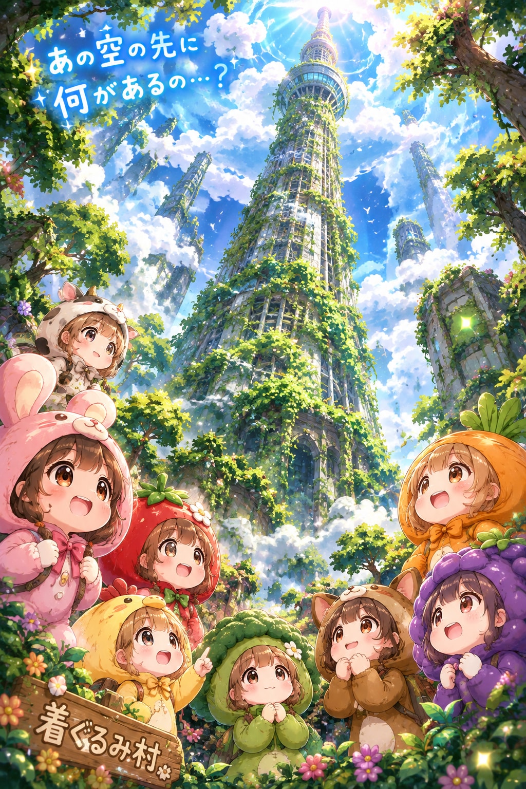 【タワー３】着ぐるみ村観光名所 | の人気AIイラスト・グラビア