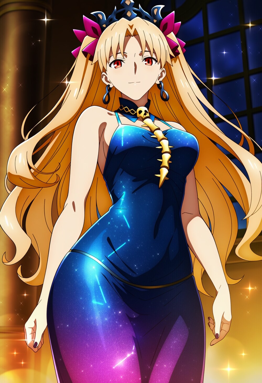 星空ドレスコスプレ女神系人妻