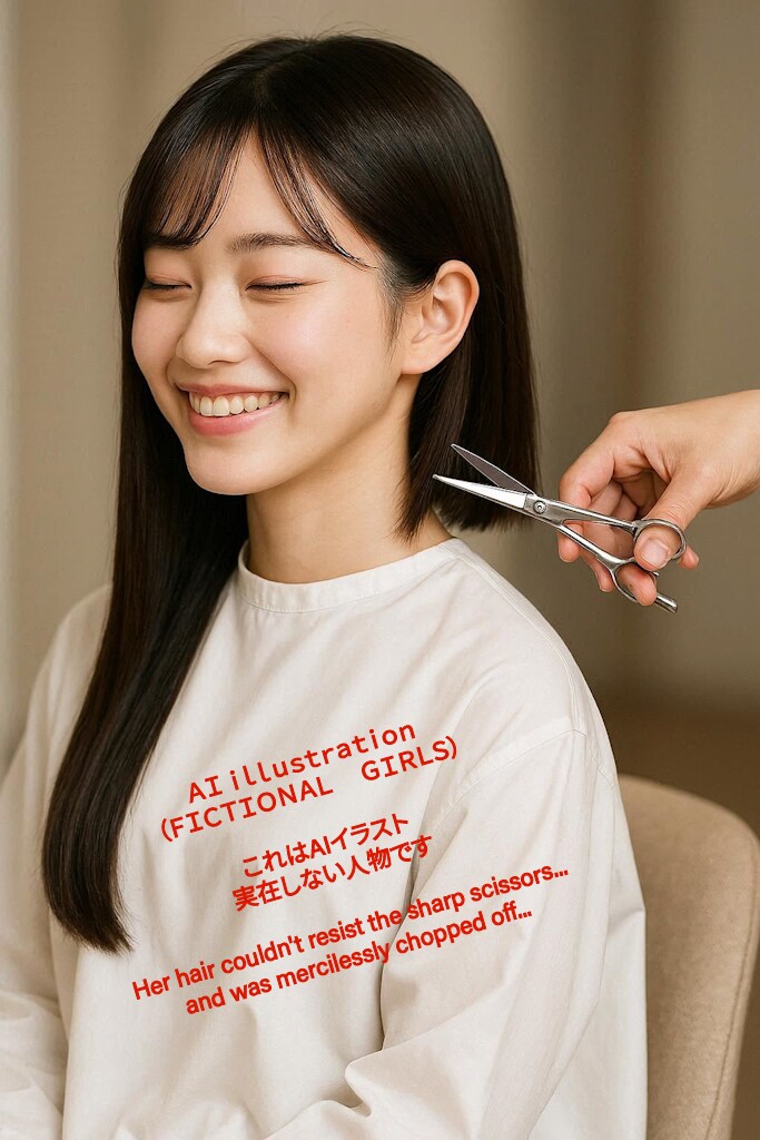 “初めてのバッサリ”小学生の頃はショートだったけど……困惑するロングヘア美少女