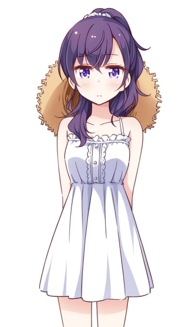 朝比奈まふゆ 麦わら帽子とワンピース | の人気AIイラスト・グラビア