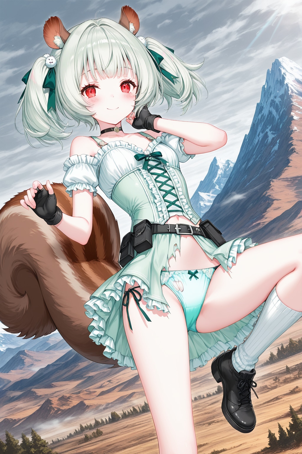 スカートだけボロボロのこりすちゃん