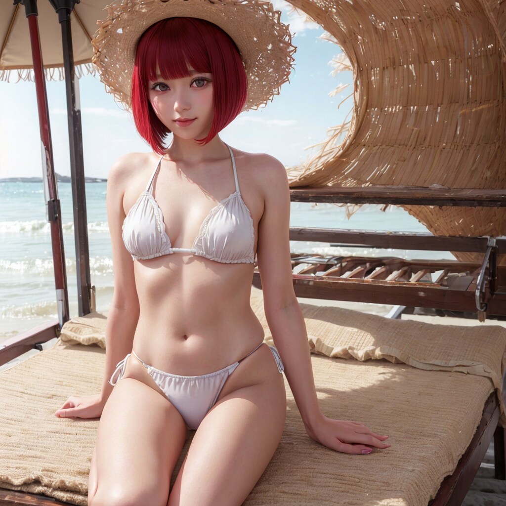 グラビア撮影する有馬かな①