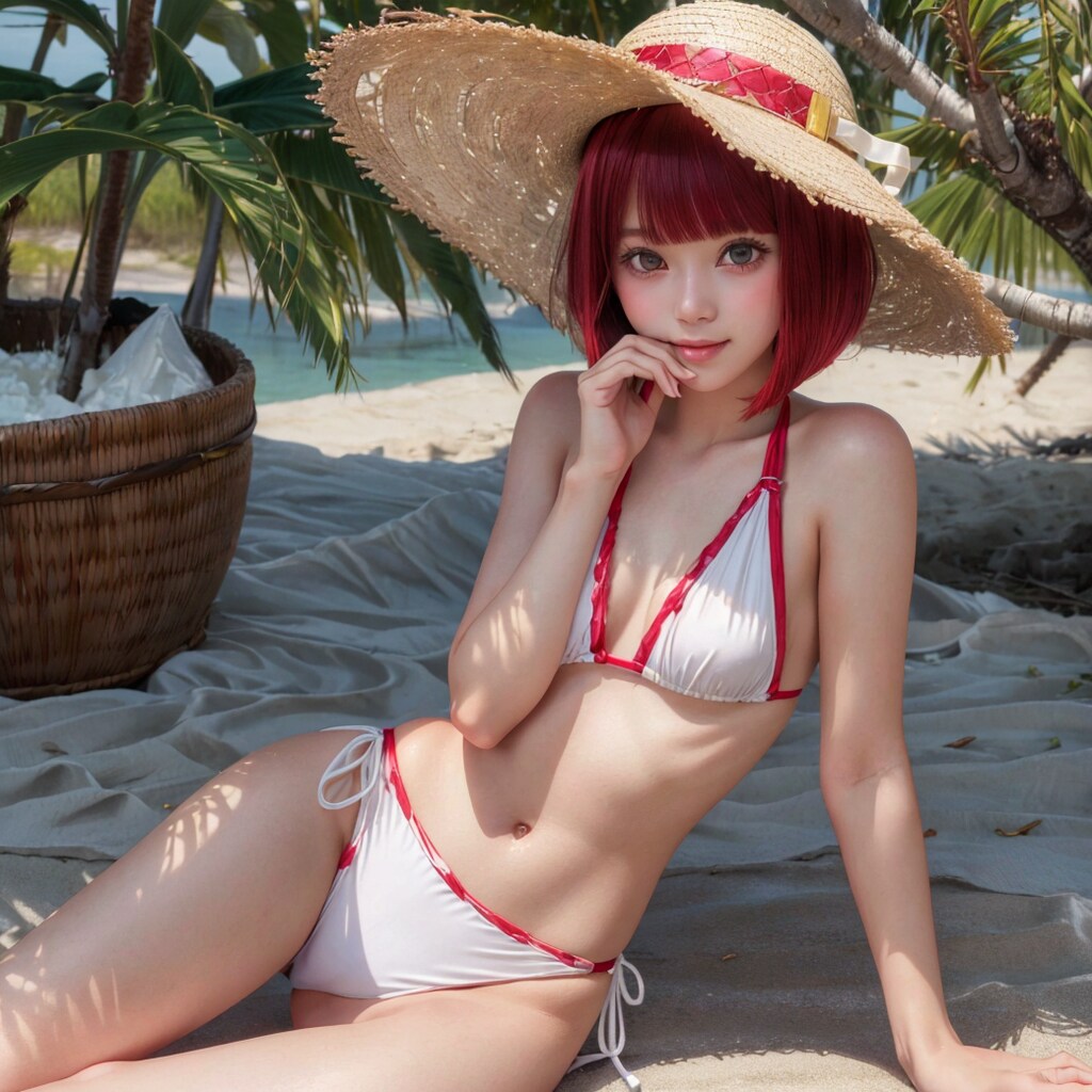グラビア撮影する有馬かな①