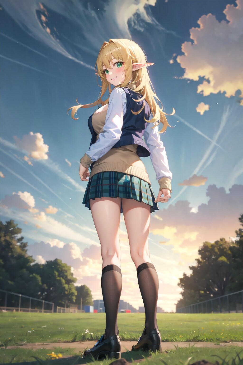 ブレザーで振り返り