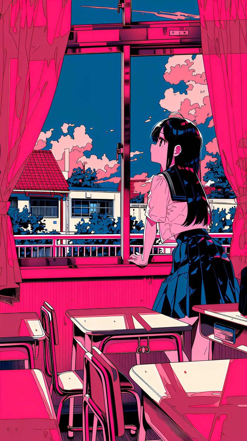 教室の君 | の人気AIイラスト・グラビア