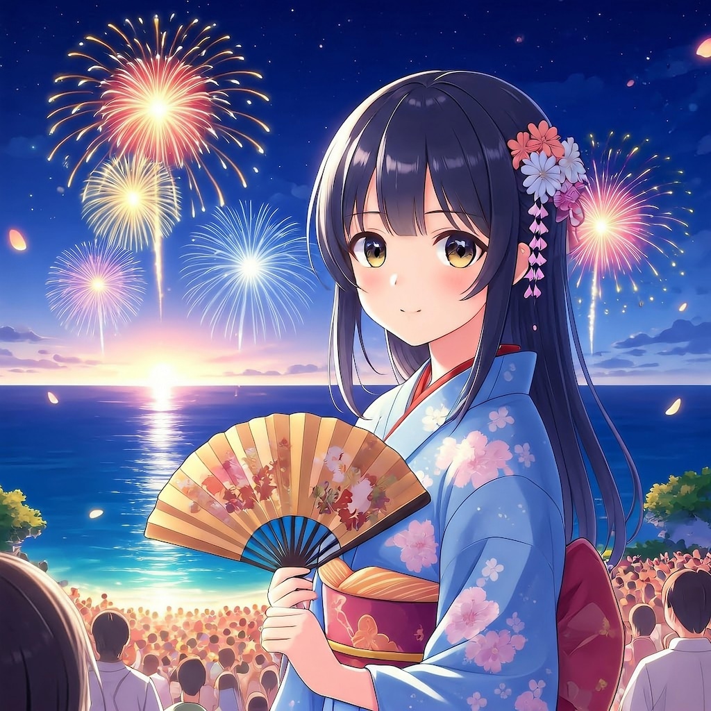 ピクセルちゃんと花火大会