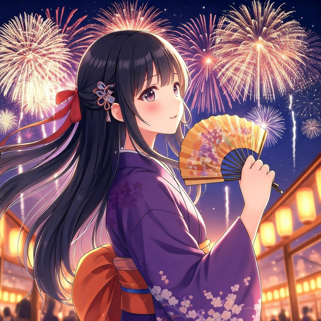 ピクセルちゃんと花火大会