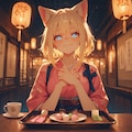 猫娘とでれ助（猫） 2枚目