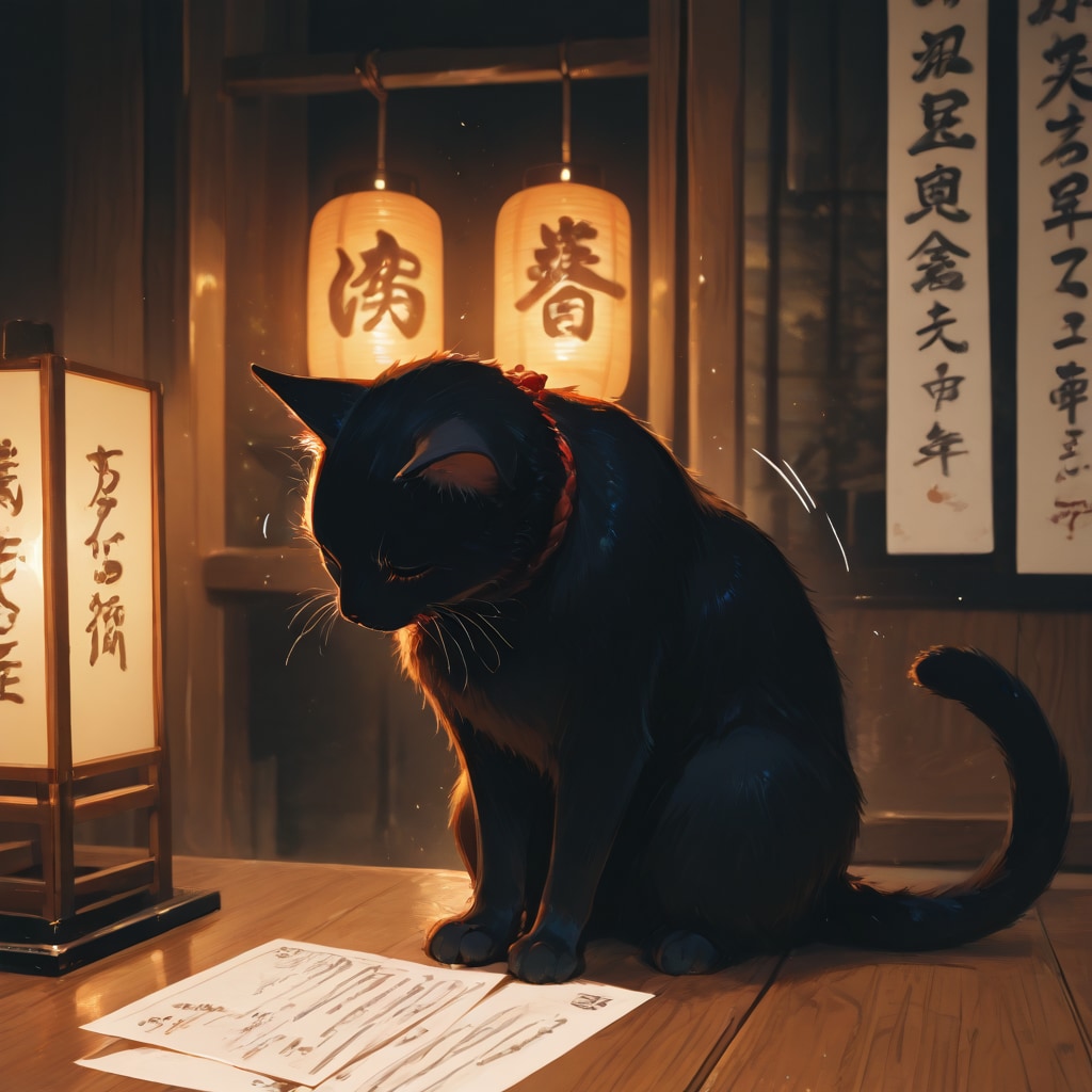 猫娘とでれ助（猫）