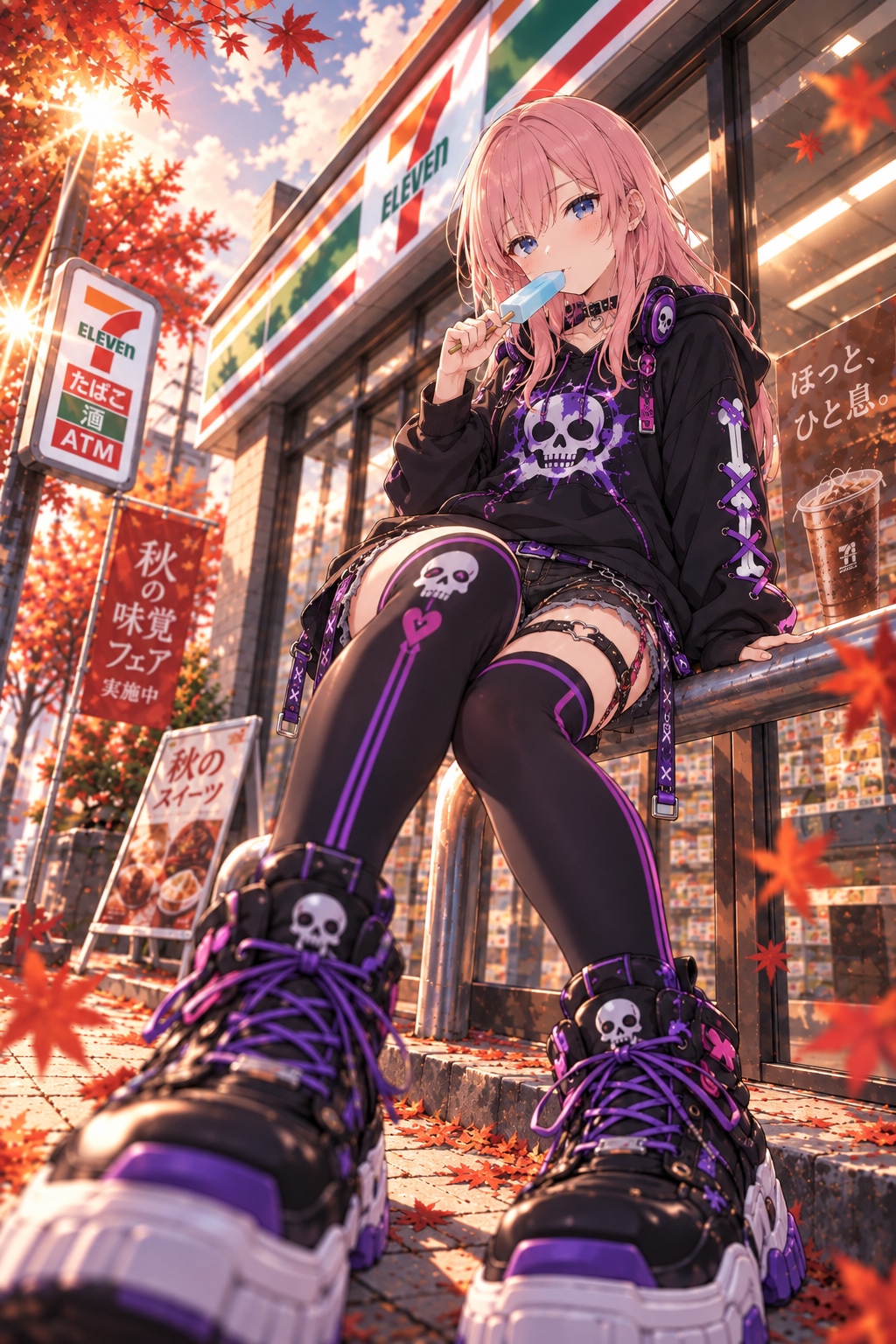 秋色コンビニ、ひと休み。 | の人気AIイラスト・グラビア