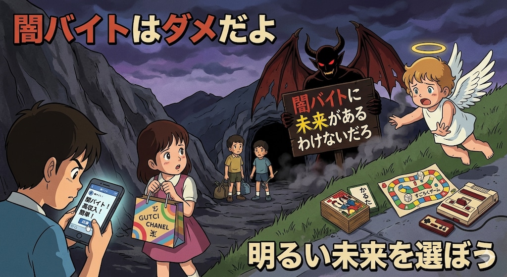 闇バイトがダメな理由を絵にしてみたら