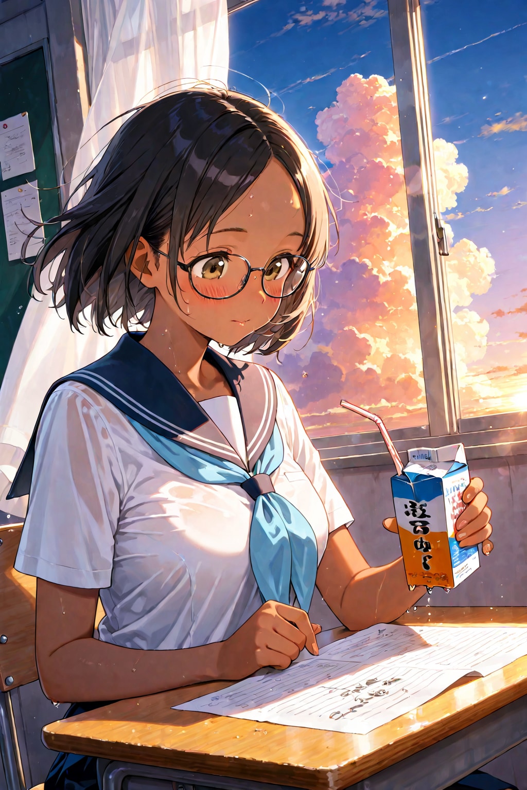 企画書を読むお姉ちゃん🐙