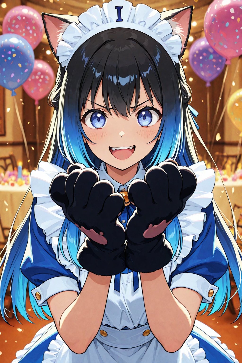 猫耳メイドパーティー😻🎉❤️ | の人気AIイラスト・グラビア