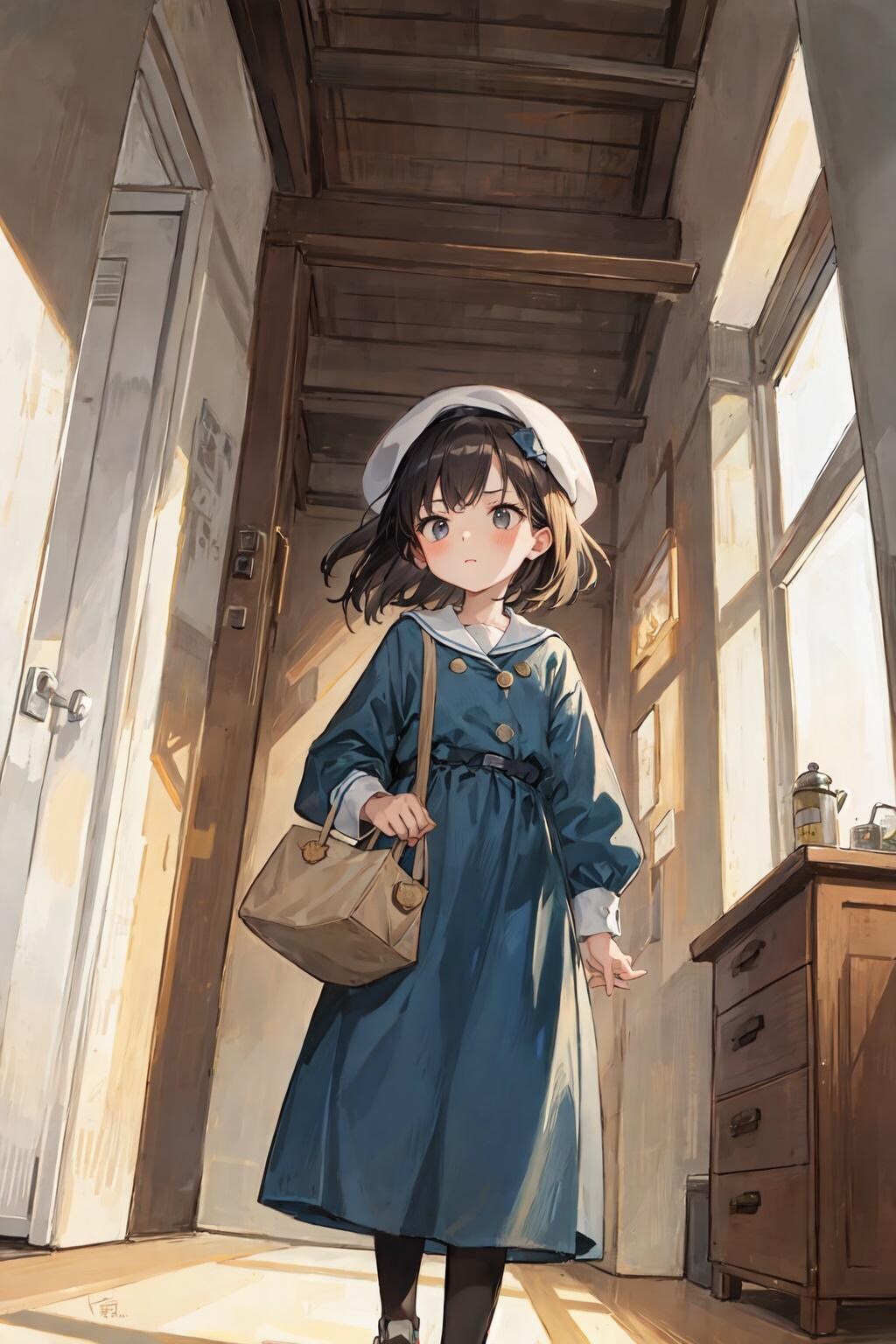 スモックの女の子