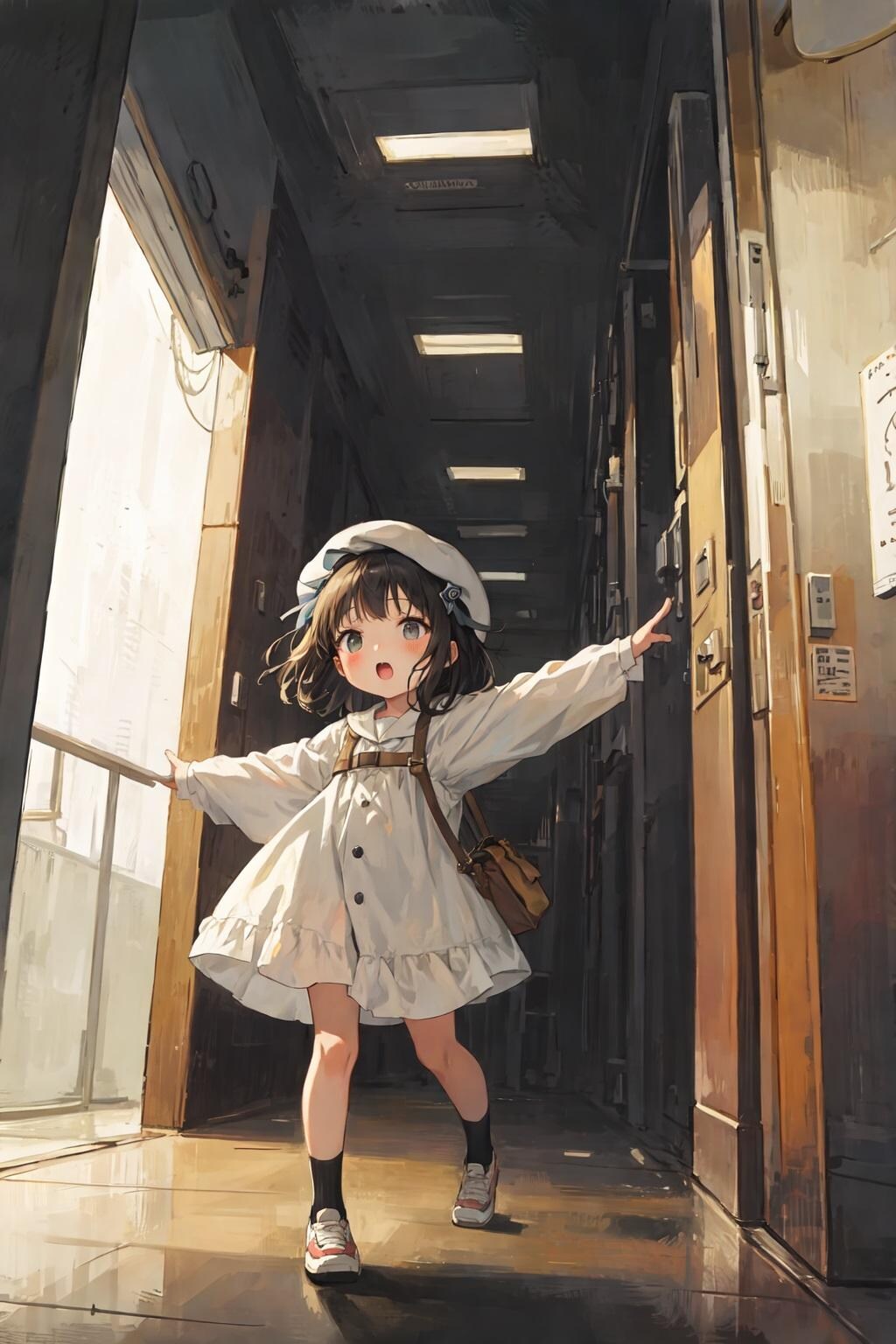 スモックの女の子