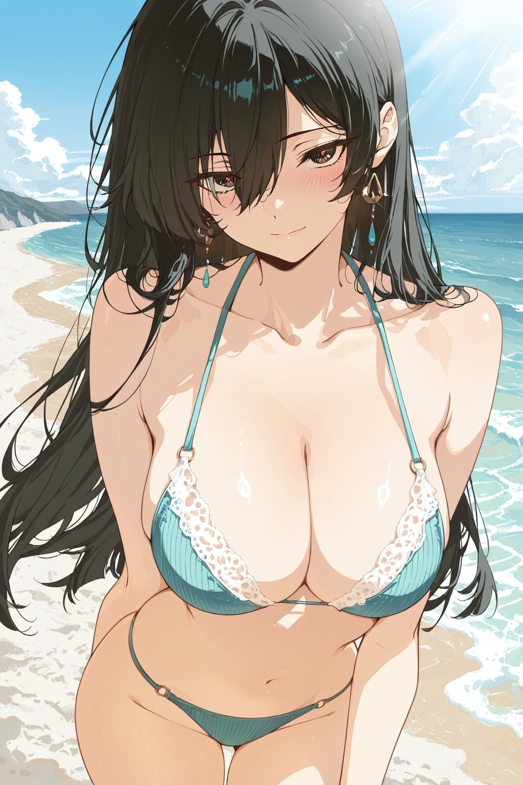 むちむち海辺女子