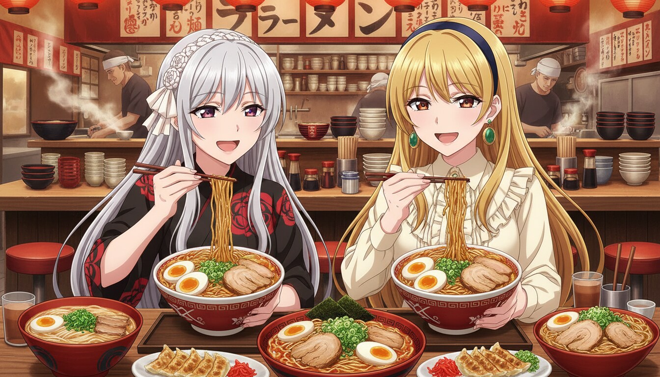 美人のラーメン。