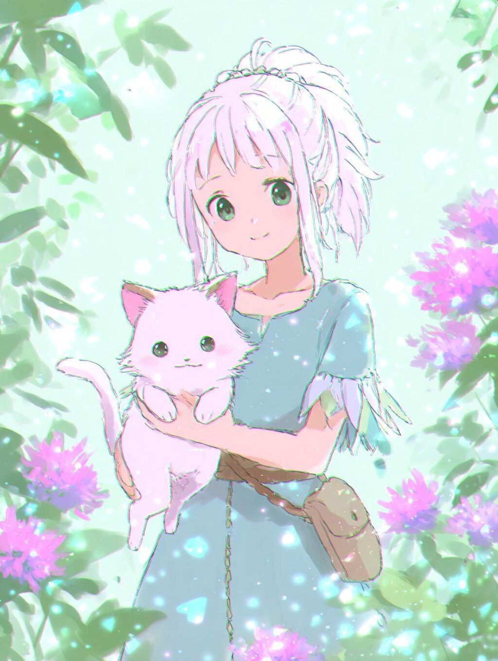 女の子と猫-srefのお試し