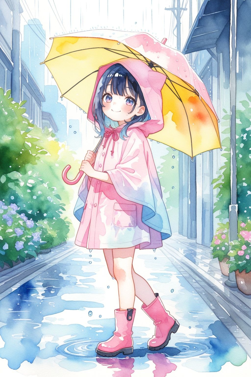 雨と少女