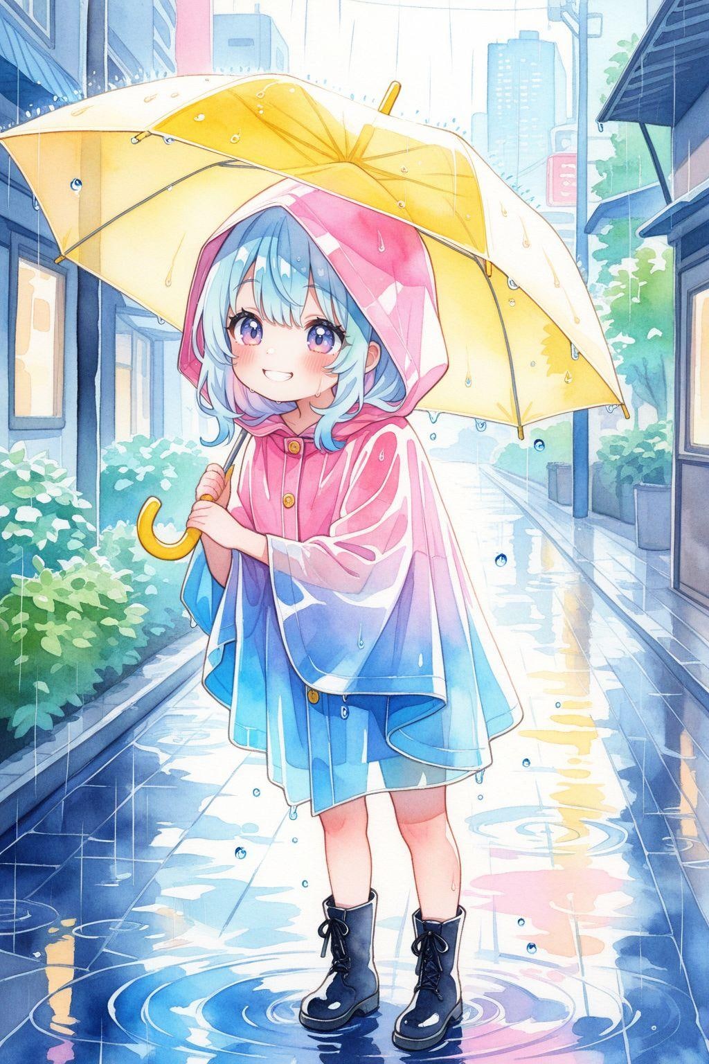 雨と少女