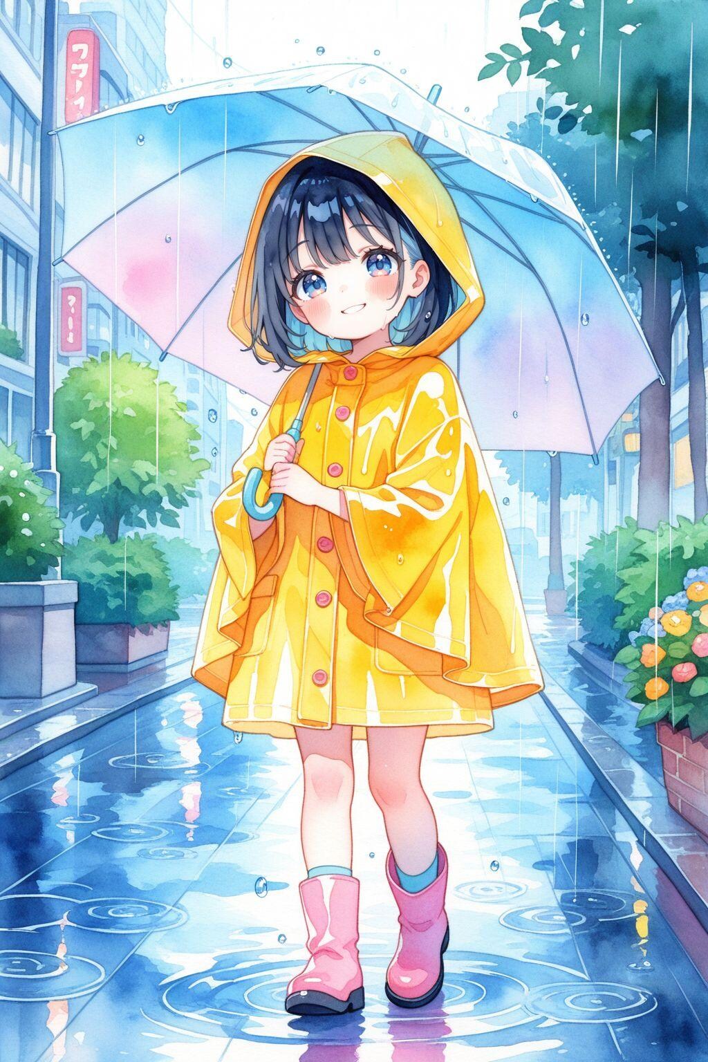 雨と少女