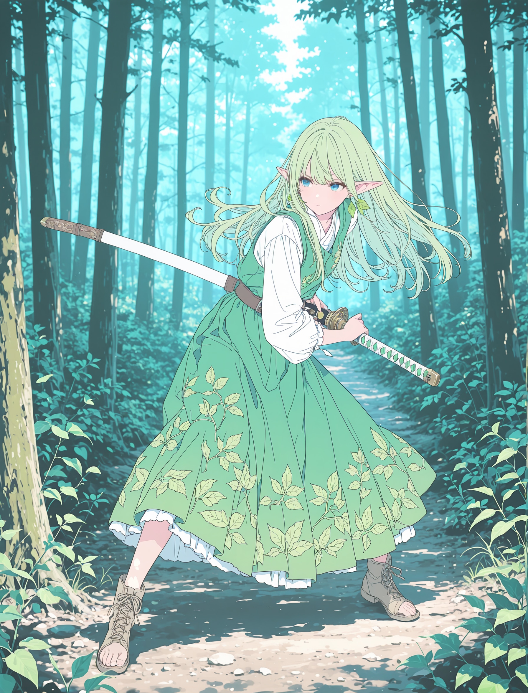 エルフさんの抜刀術 | の人気AIイラスト・グラビア