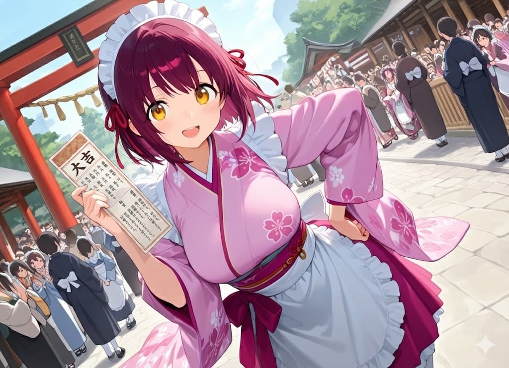 おはようございます（挨拶メイドの芽衣ちゃん） | の人気AIイラスト・グラビア