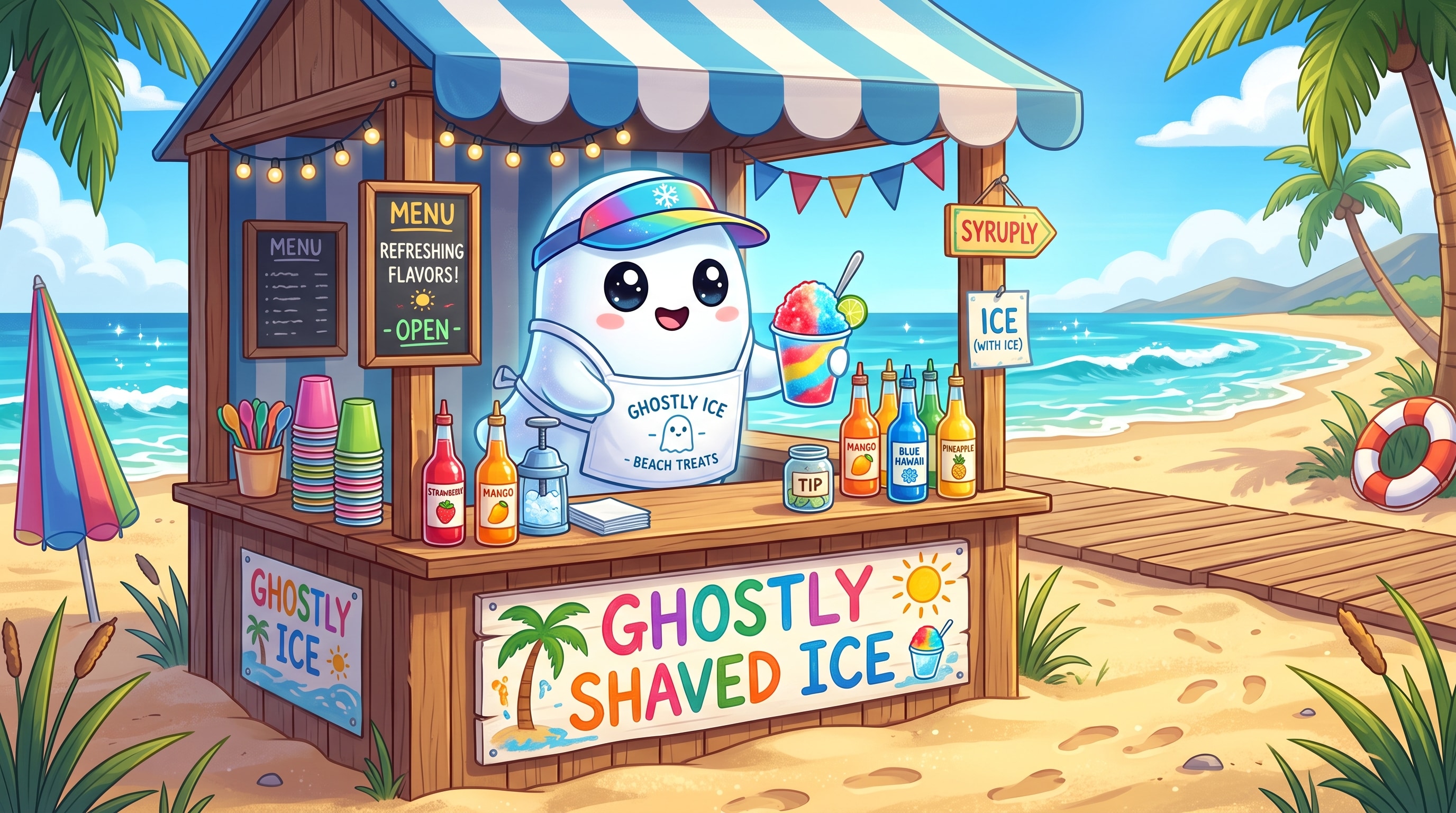 お化けかき氷屋台 | の人気AIイラスト・グラビア