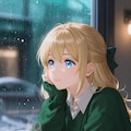 雨と紫陽花と美女 6枚目