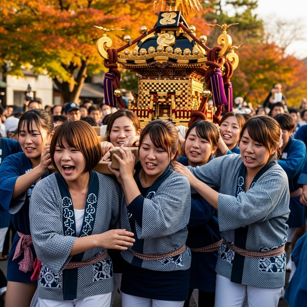 秋祭りだ　女神輿だ！