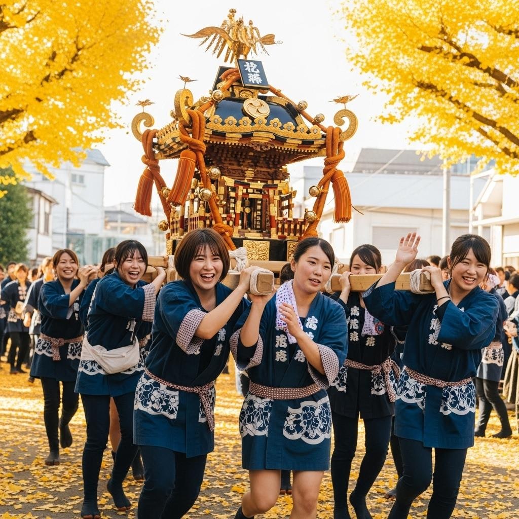 秋祭りだ　女神輿だ！