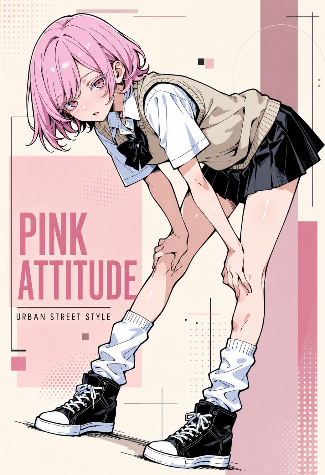 ピンク髪JK