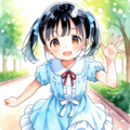 公園で見かけると、走ってくる女の子 3枚目