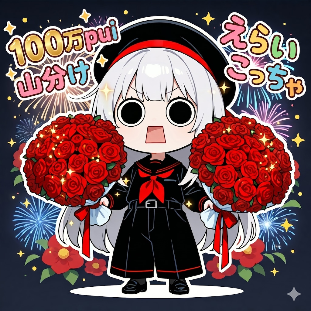 100万pui山分けを祝うえらいこっちゃ嬢
