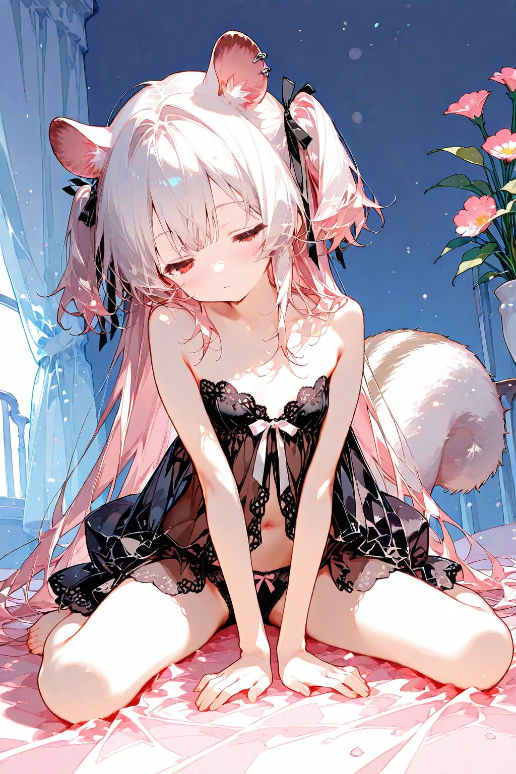 寝起のリスっ娘ちゃん