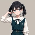 １０単語企画　黒髪ツインテールの女の子 2枚目