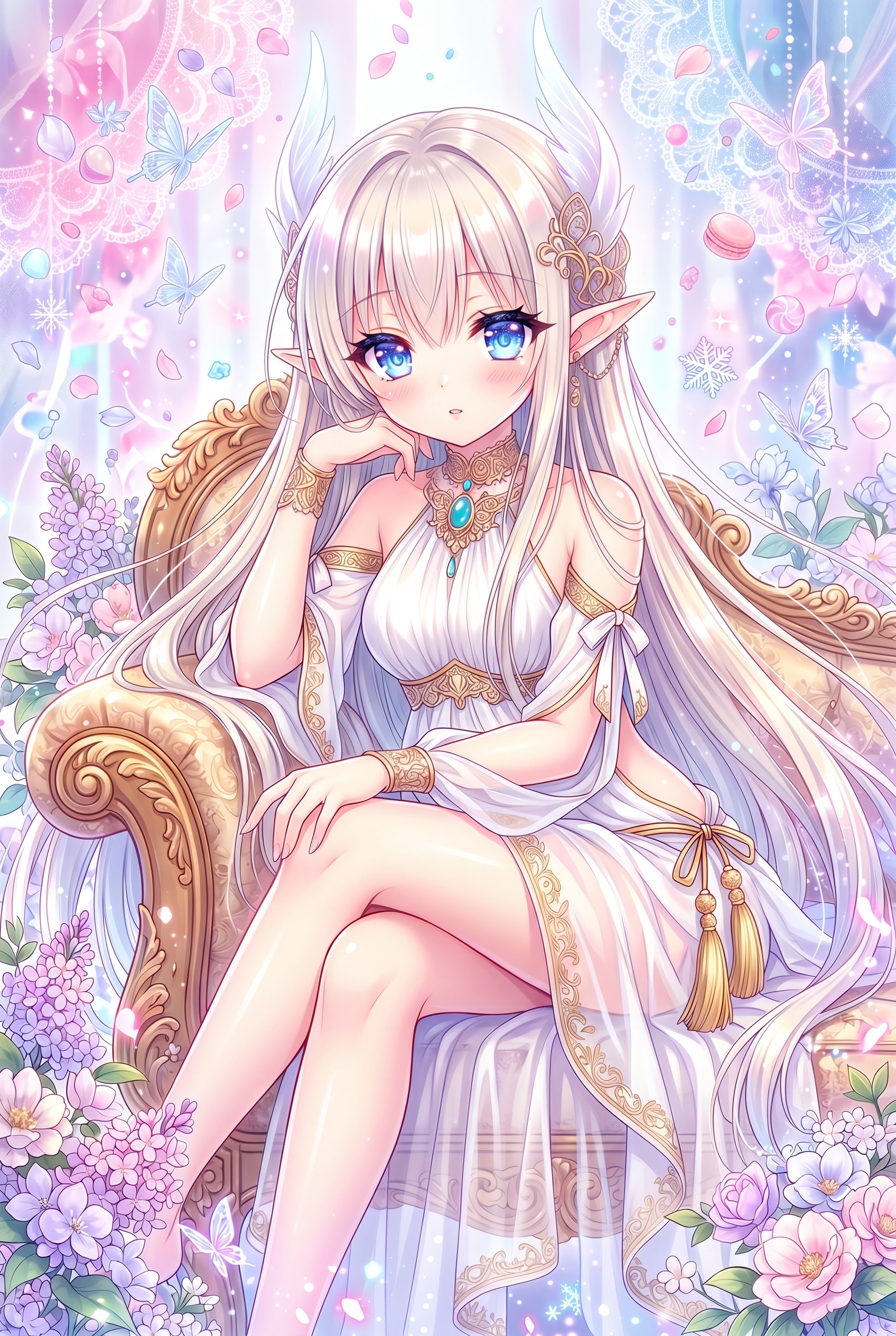 幻想の花庭の光翼姫 | の人気AIイラスト・グラビア