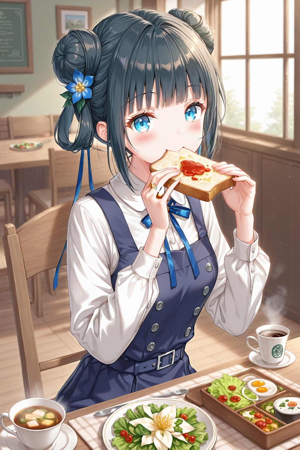 おだんごちゃん🍡✨と朝ごはん🍚✨　12/16 | の人気AIイラスト・グラビア