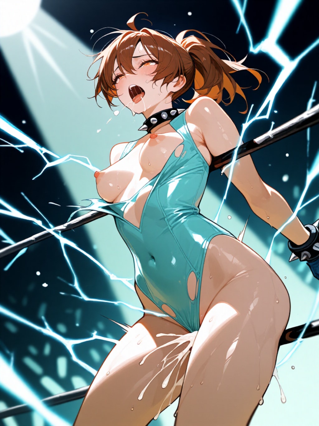 電撃を浴びすぎたショックで服が…