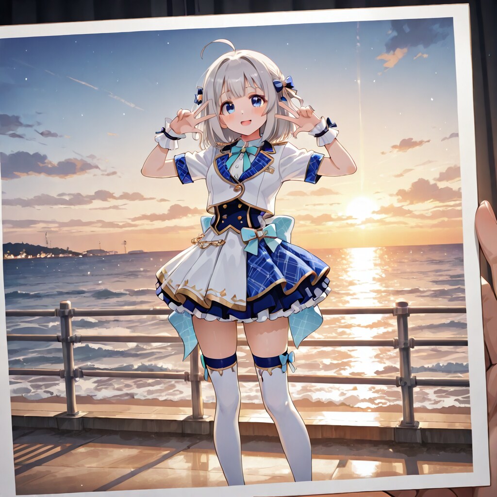 夕日に、めっ😊