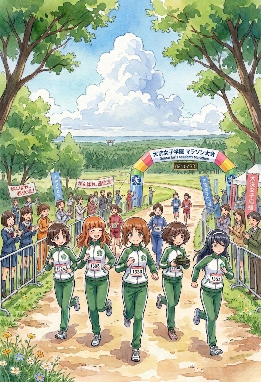 大洗女子学園　夏のマラソン大会