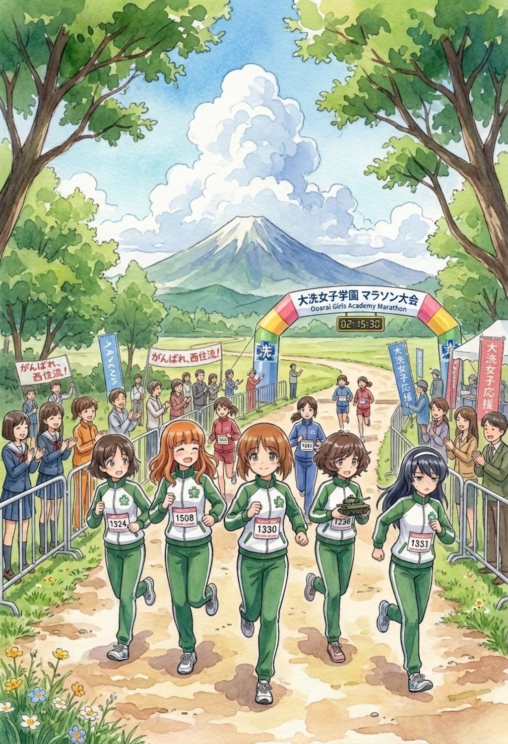大洗女子学園　夏のマラソン大会
