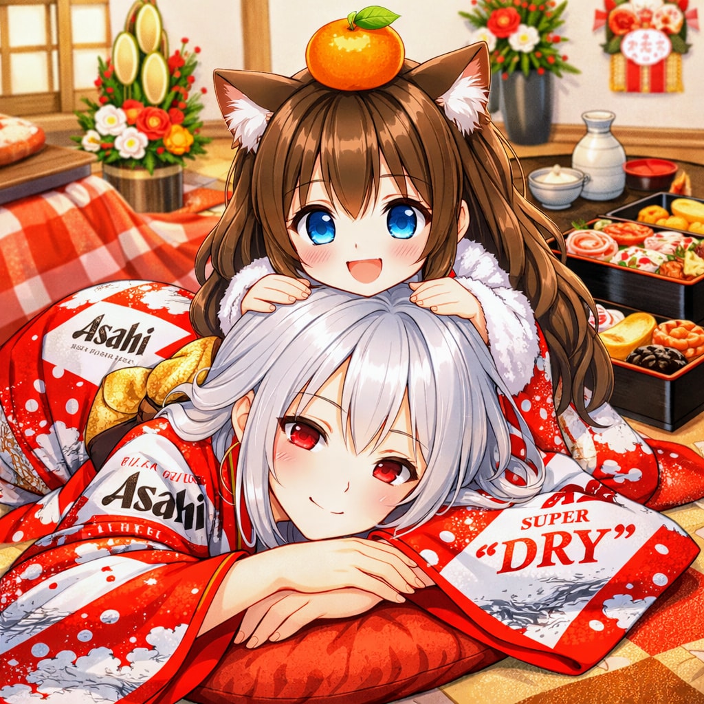 鏡もちの小さな女の子